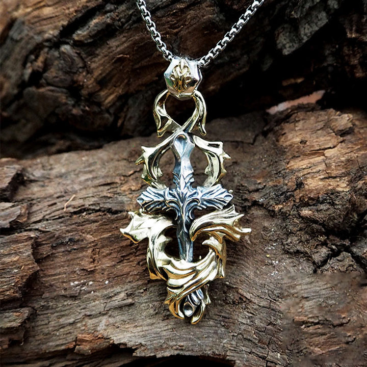 WorldNorse Halskette mit Girlandenkreuz aus 925er Sterlingsilber