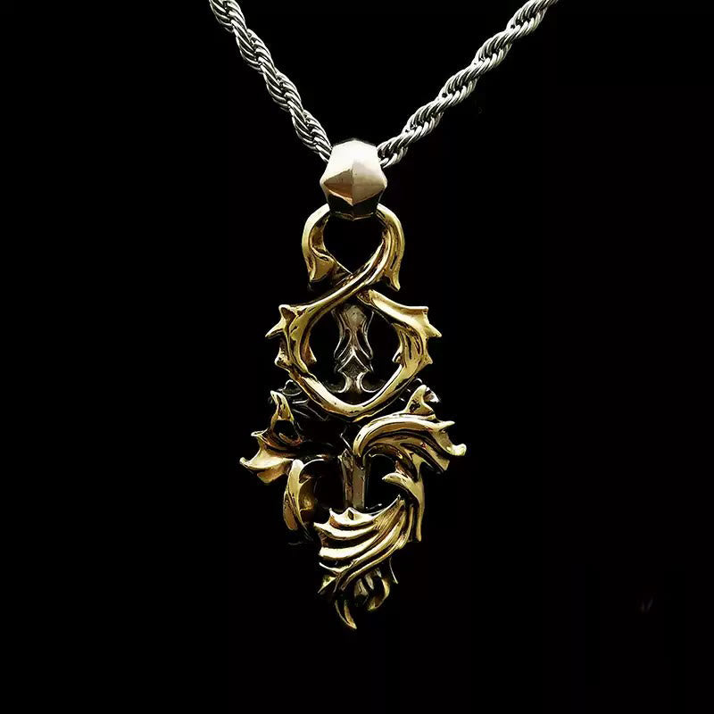WorldNorse Halskette mit Girlandenkreuz aus 925er Sterlingsilber