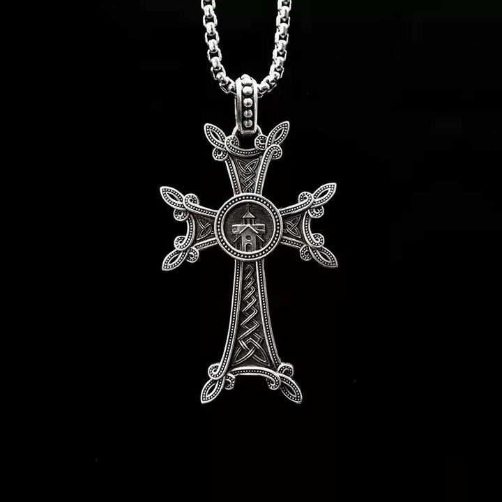 WorldNorse Halskette mit Triquetra -Kreuz aus 925er Sterlingsilber