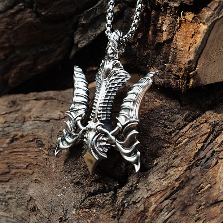 WorldNorse 925 Sterling Silber keltisch inspirierte Dreizack-Halskette - image 3