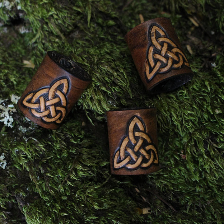 WorldNorse Keltische Lederperle für Haare/Bart