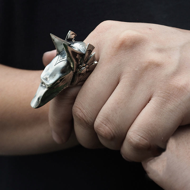 WorldNorse Anubis-Ring aus 925er Sterlingsilber im gotischen Stil - image 9