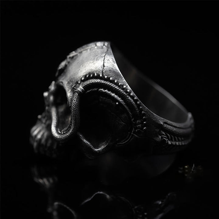 WorldNorse Ring mit Totenkopf-Motiv in Schlangenform, Sterlingsilber 925 - image 5