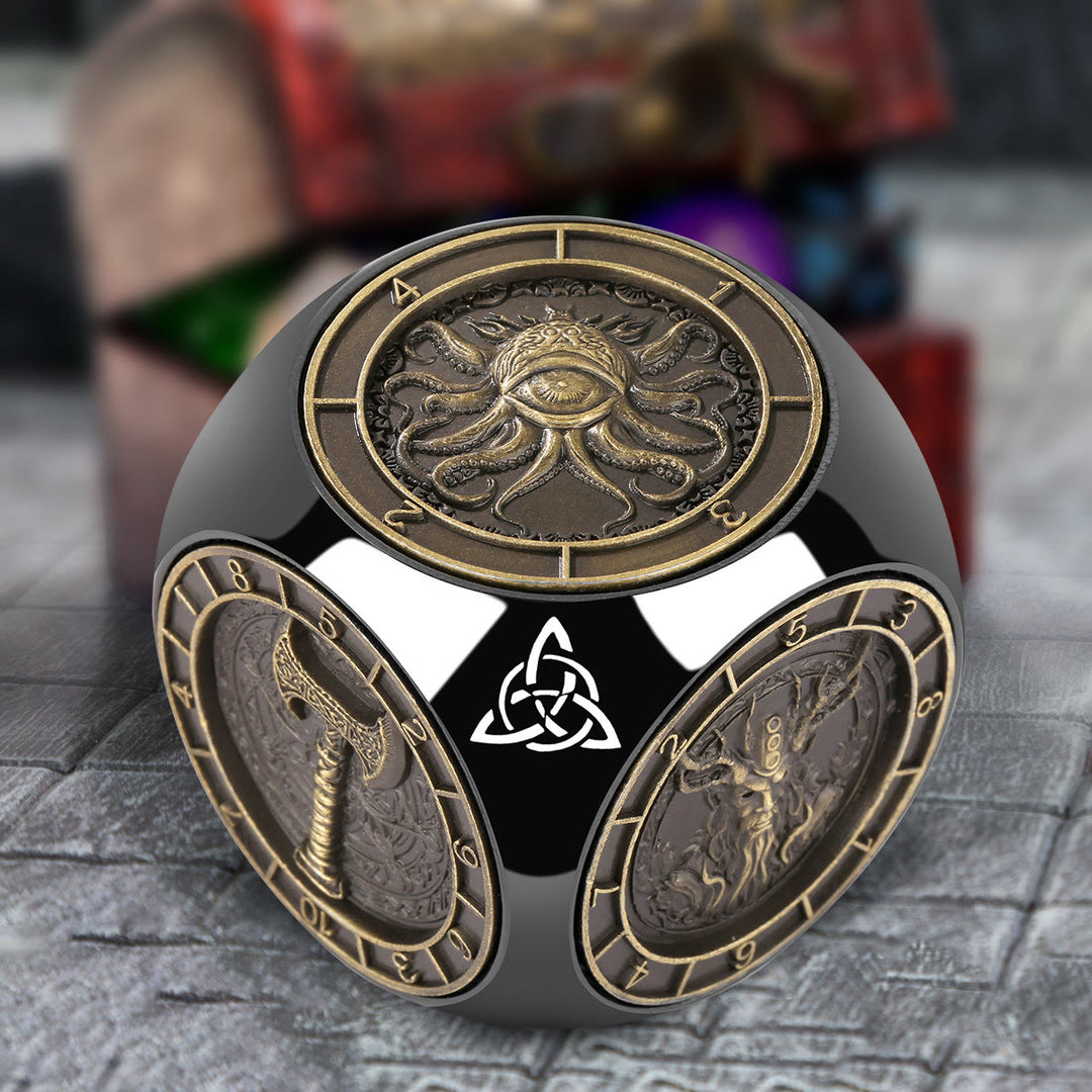 WorldNorse Triquetra Spinner-Würfel mit sechs Mustern - Schwarz - image 13
