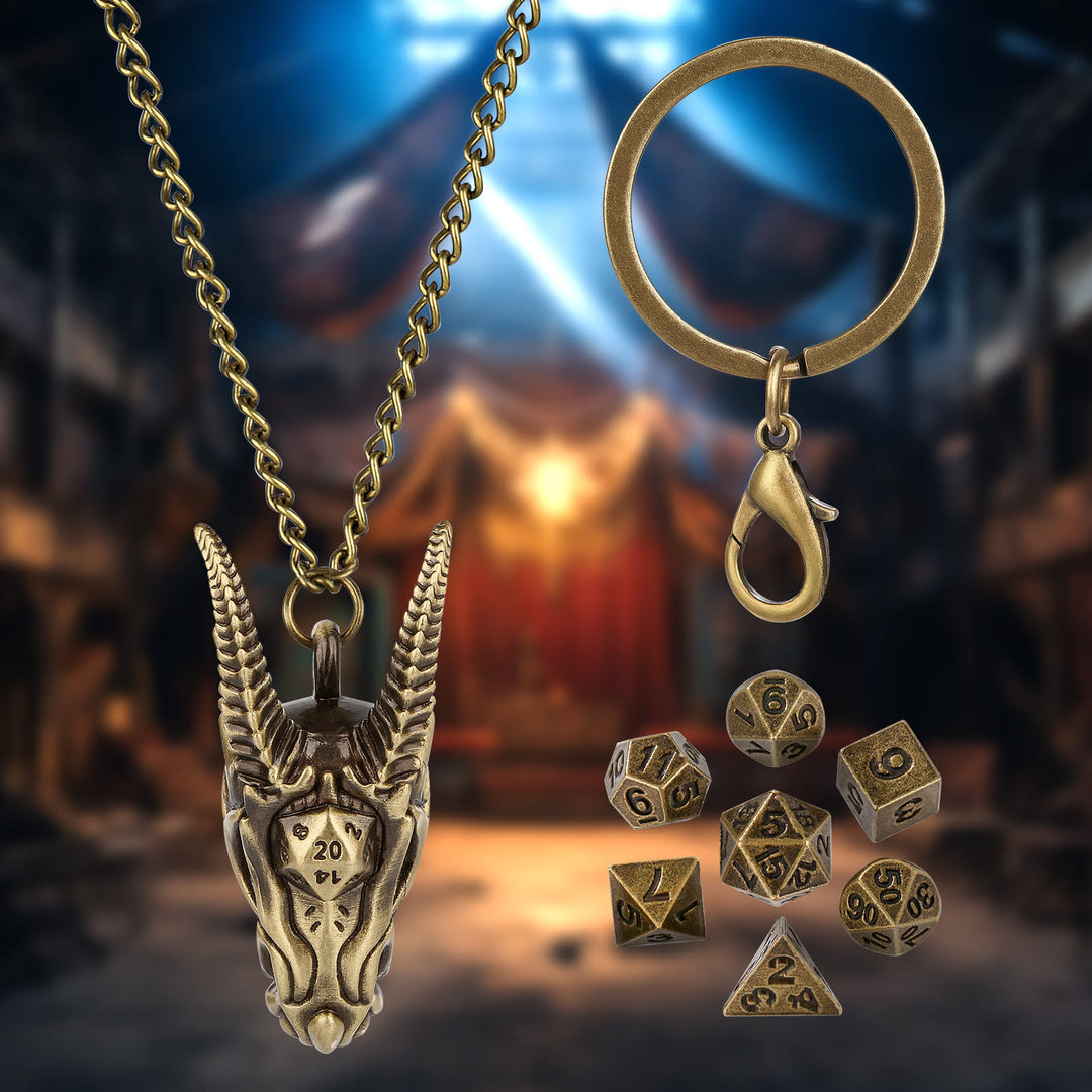 WorldNorse Wikinger-Drachenkopf-Würfel-Halskette/Schlüsselanhänger - image 3