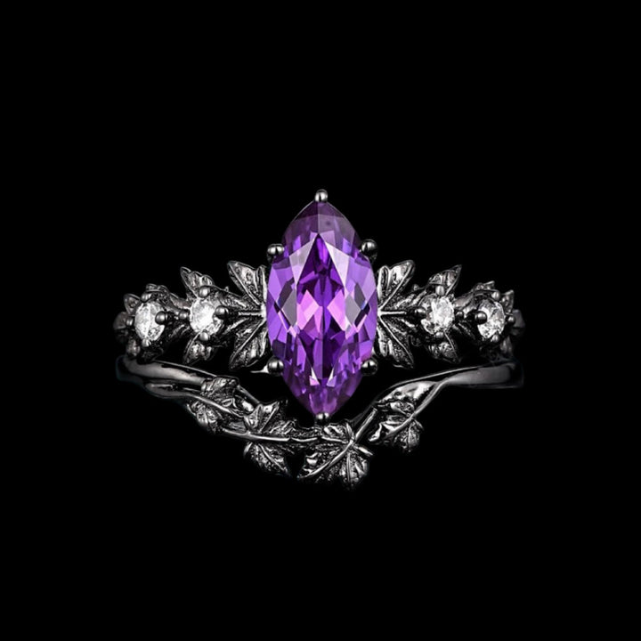 WorldNorse Mystwood Crown Amethyst Nordring - 62mm - image 0