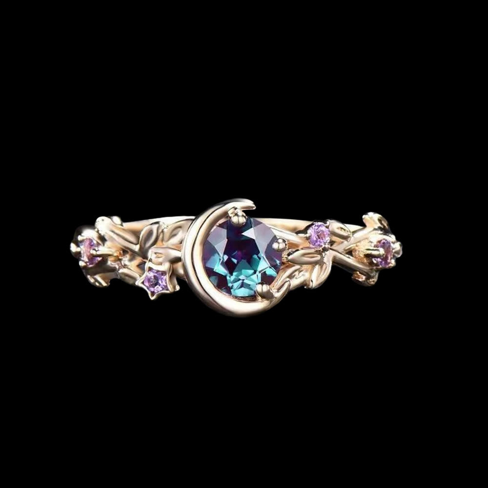 WorldNorse Mondstern-Zweigring - Roségold - 62mm - image 0