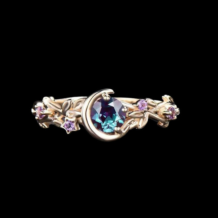 WorldNorse Mondstern-Zweigring - Roségold - 62mm - image 0