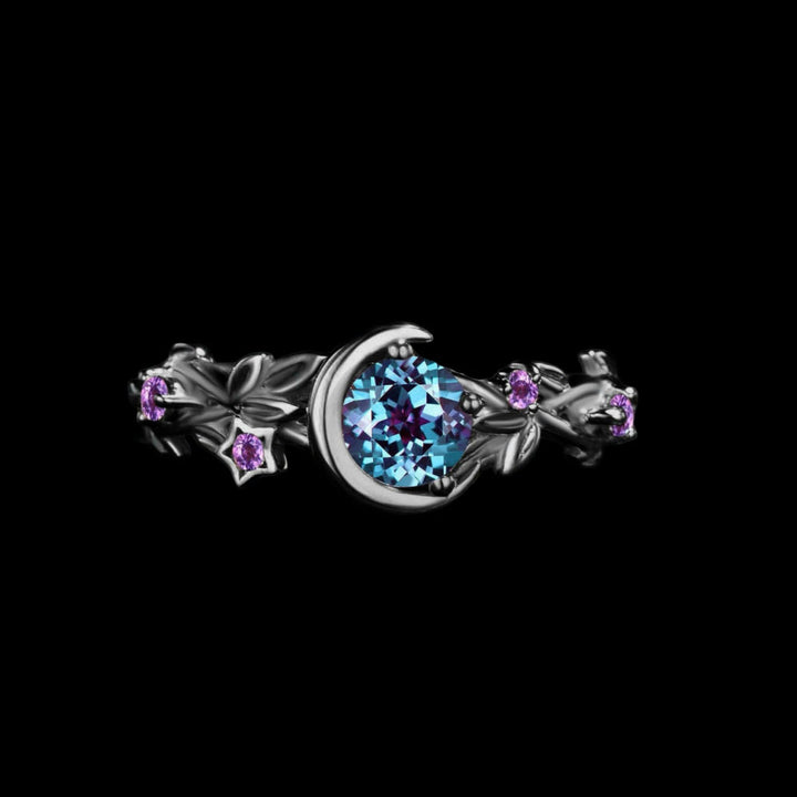 WorldNorse Mondstern-Zweigring - Schwarz - 62mm - image 8