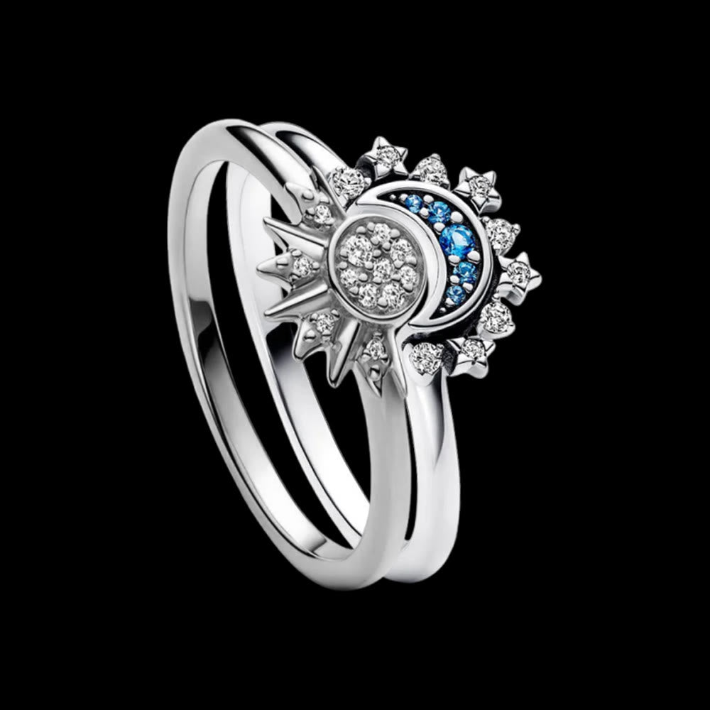 WorldNorse Máni Sonnen- und Mondring-Set - Silber - 62mm - image 5