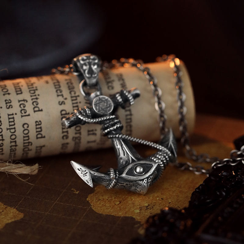 WorldNorse Halskette mit gotischem Anker, 999 Sterlingsilber - image 2