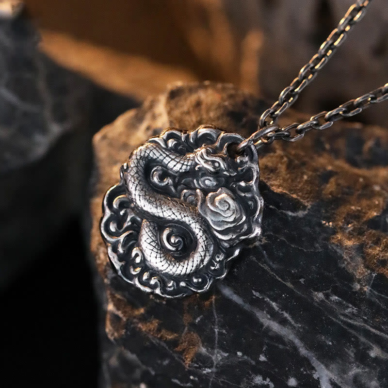 WorldNorse Halskette mit Glücksschlangen-Anhänger, 999 Sterlingsilber - image 2