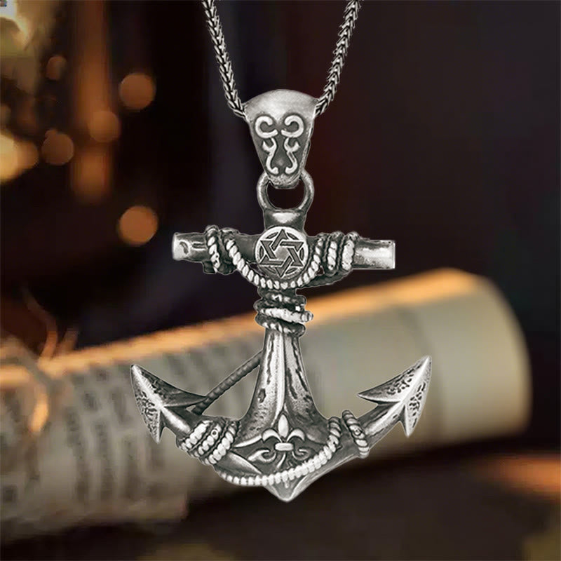 WorldNorse Halskette mit gotischem Anker, 999 Sterlingsilber - Mit Fuchsschwanzkette - image 5