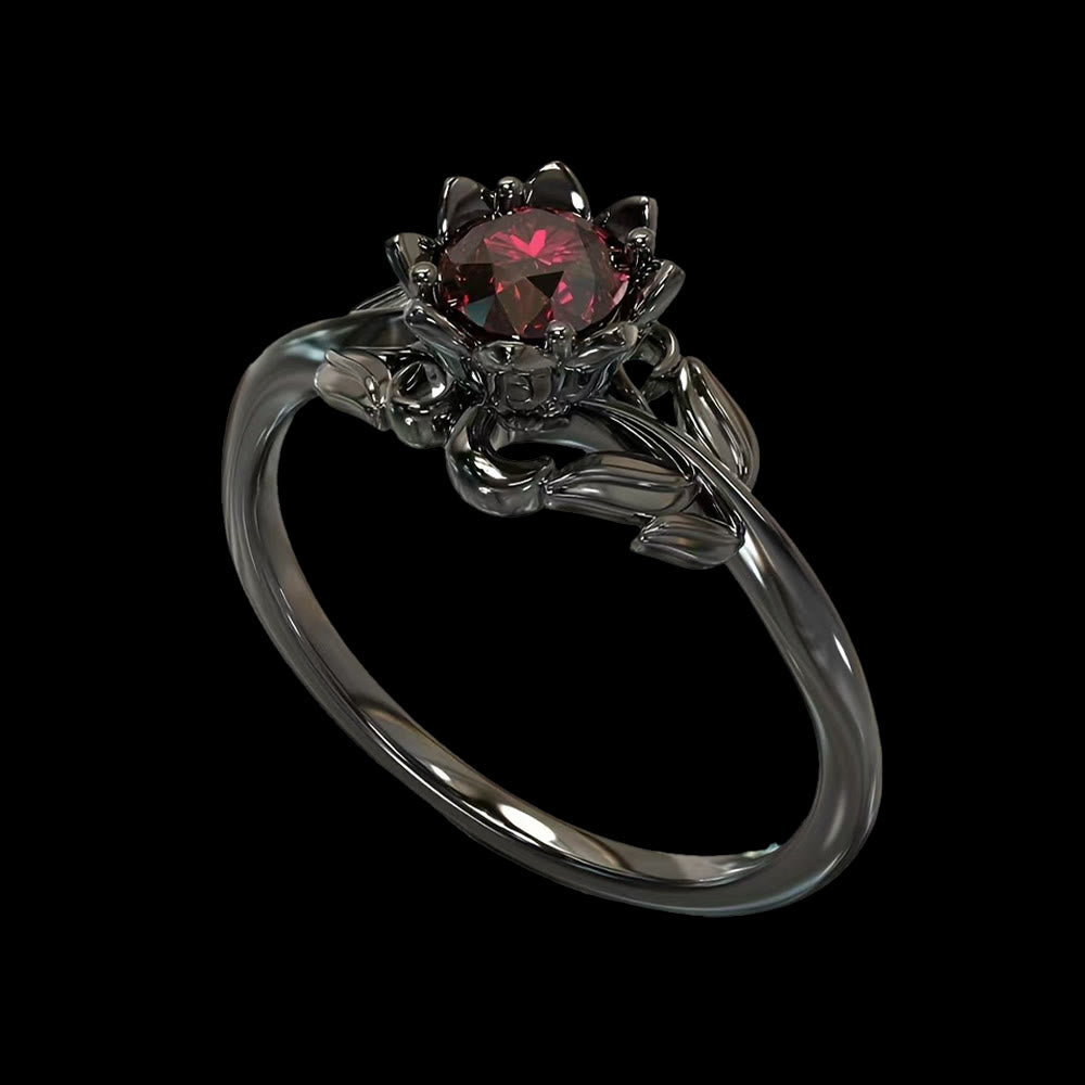 WorldNorse Aurora Blumenknotenring - Rot - 65mm - image 6