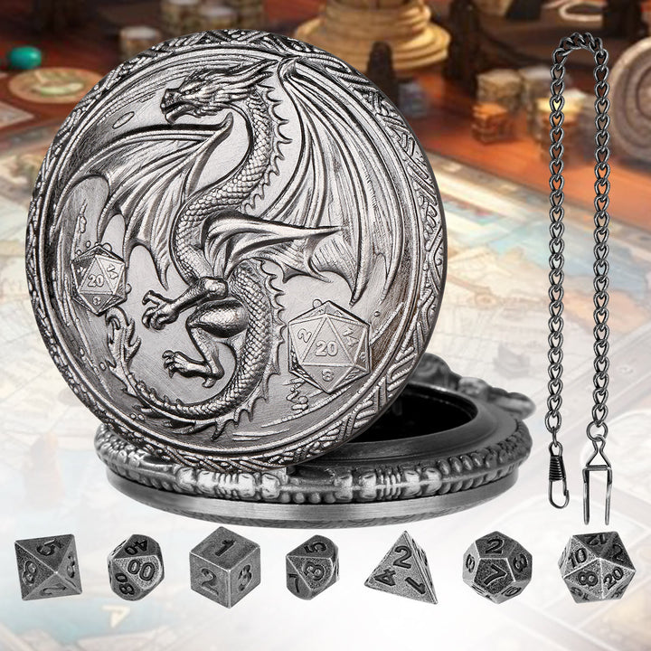 WorldNorse Dragon Taschenuhrgehäuse Würfelset Taillenkette - image 8