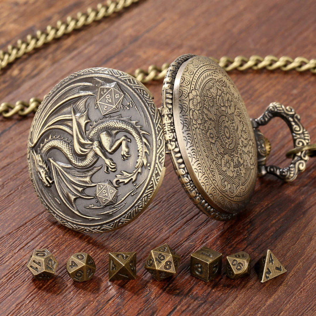 WorldNorse Dragon Taschenuhrgehäuse Würfelset Taillenkette - image 5