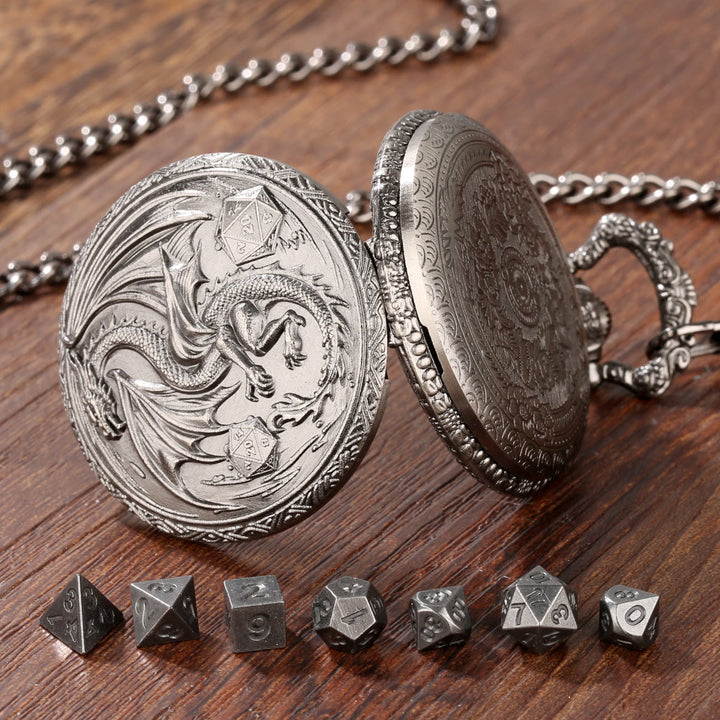 WorldNorse Dragon Taschenuhrgehäuse Würfelset Taillenkette - image 11