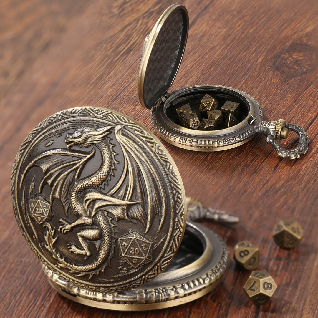 WorldNorse Dragon Taschenuhrgehäuse Würfelset Taillenkette - image 3