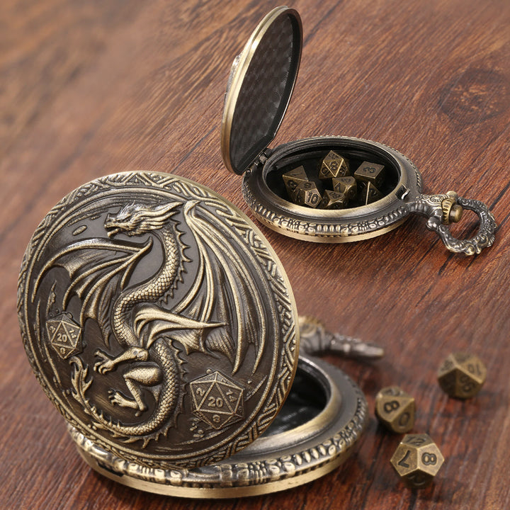 WorldNorse Dragon Taschenuhrgehäuse Würfelset Taillenkette - image 3