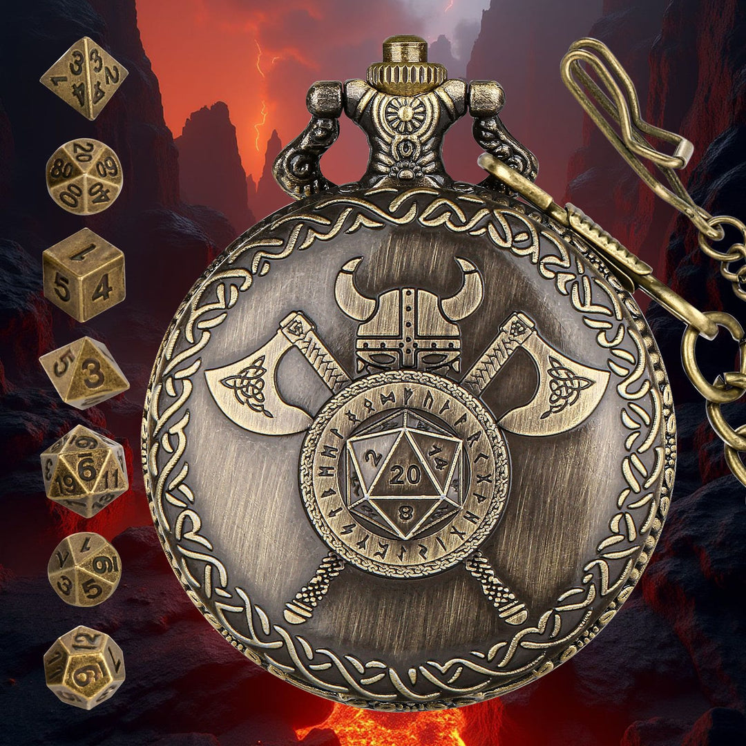 WorldNorse Wikinger Axt Helm Rune Sieben Würfel Taille Kette - image 10