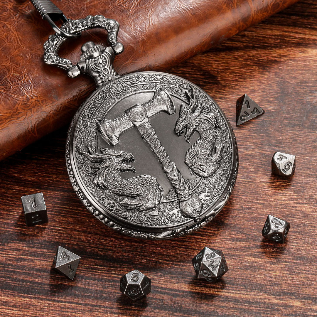 WorldNorse Hammer Double Dragons Würfelset Taillenkette - image 7