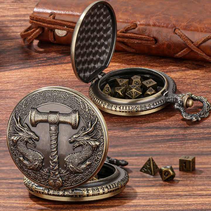 WorldNorse Hammer Double Dragons Würfelset Taillenkette - image 3