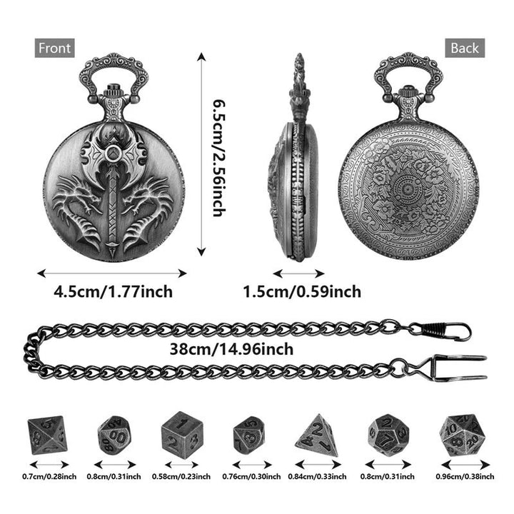 WorldNorse Doppeldrachenaxt Polyedrische Würfel-Hüftkette - image 6