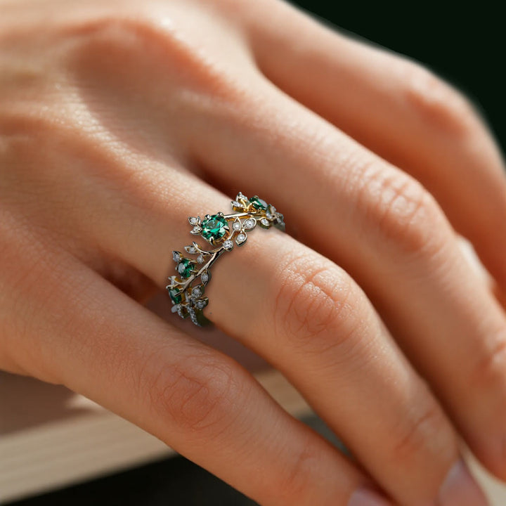 WorldNorse Emerald Blooming Grove Ring - image 1