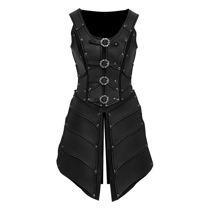 WorldNorse Steampunk Damen Korsettkleid mit Ringschnallen - Schwarz - image 2