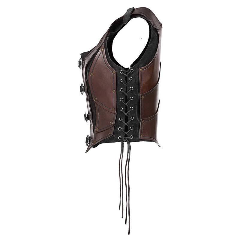 WorldNorse Damen-Brustpanzer mit Retro-Nieten und vier Ringschnallen - image 4