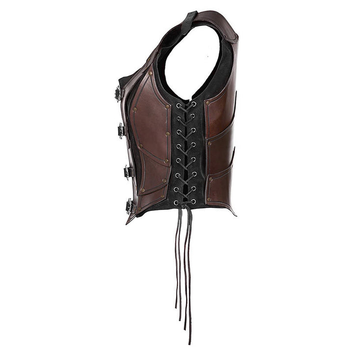 WorldNorse Damen-Brustpanzer mit Retro-Nieten und vier Ringschnallen - image 4