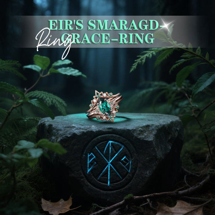 WorldNorse Eir's Emerald Grace Ring - image 2