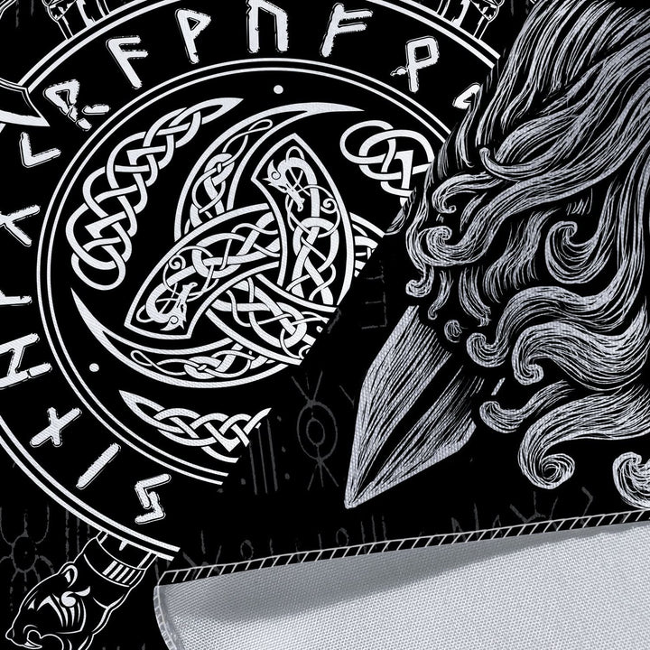WorldNorse Wikinger Axt Raven Triple Horn Of Odin Wandbehang - image 4