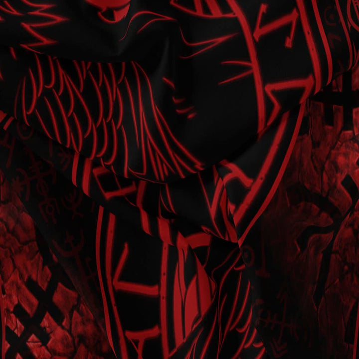 WorldNorse Raven Crow Rune Rot und Schwarz Wandbehang - image 5