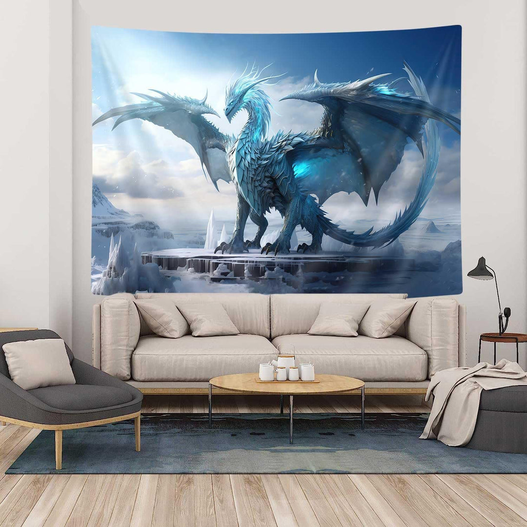 WorldNorse Majestic Ice Dragon Schneeregionen Wandbehang - image 4
