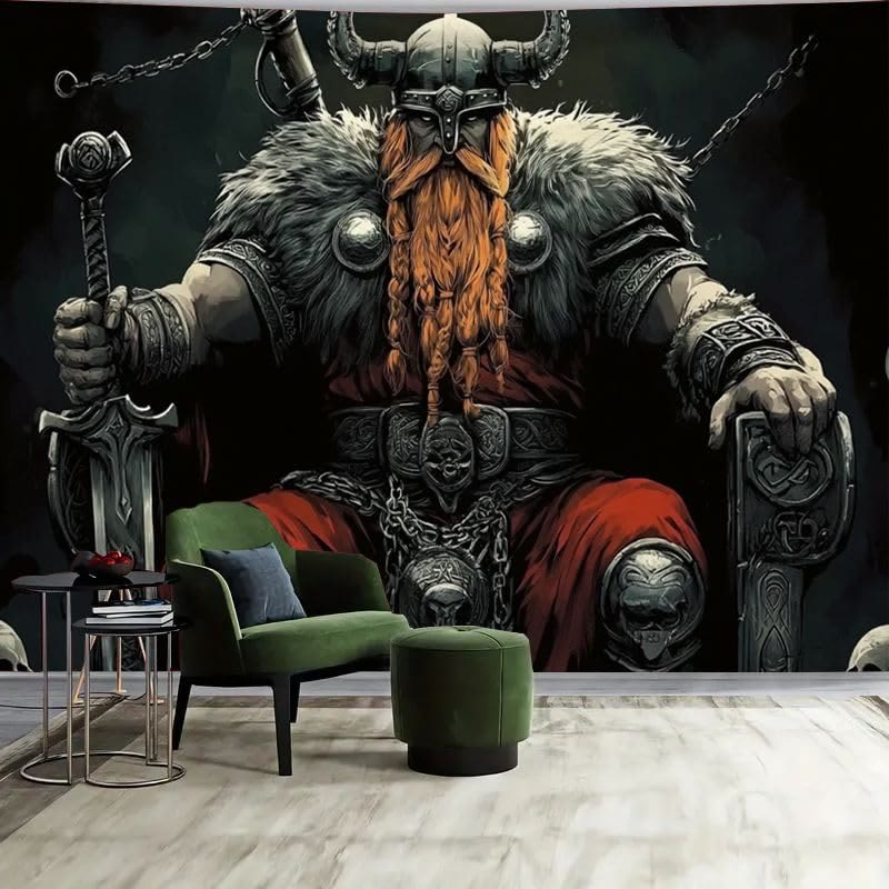 WorldNorse Armored Fighter Sword Accents Wandbehang - 180X320cm - image 0