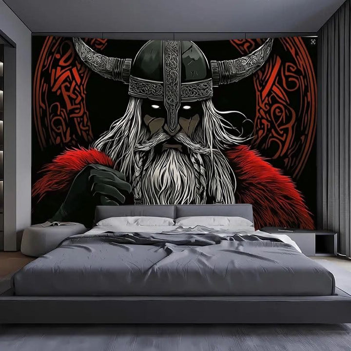 WorldNorse Mystery Red Fur Cavalier Wandteppich - image 1