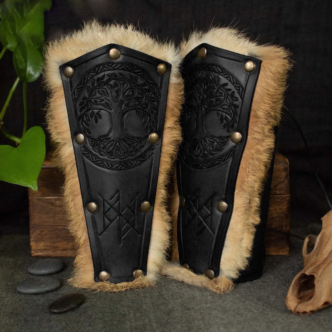 WorldNorse Yggdrasil Valhalla Schild Knotenmuster Armschienen - Schwarz - image 3