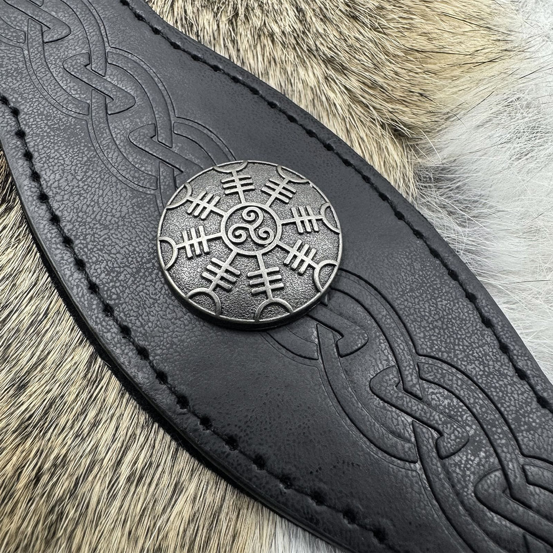 WorldNorse Retro-Stirnband mit Keltischer Knoten und Helm der Ehrfurcht - image 1