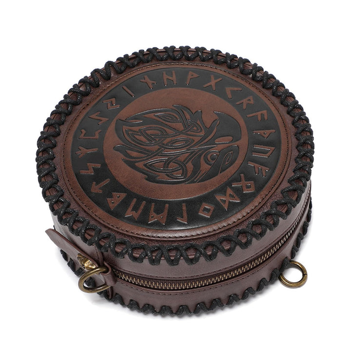 WorldNorse Viking Rune Eagle Umhängetasche mit Prägung - image 1