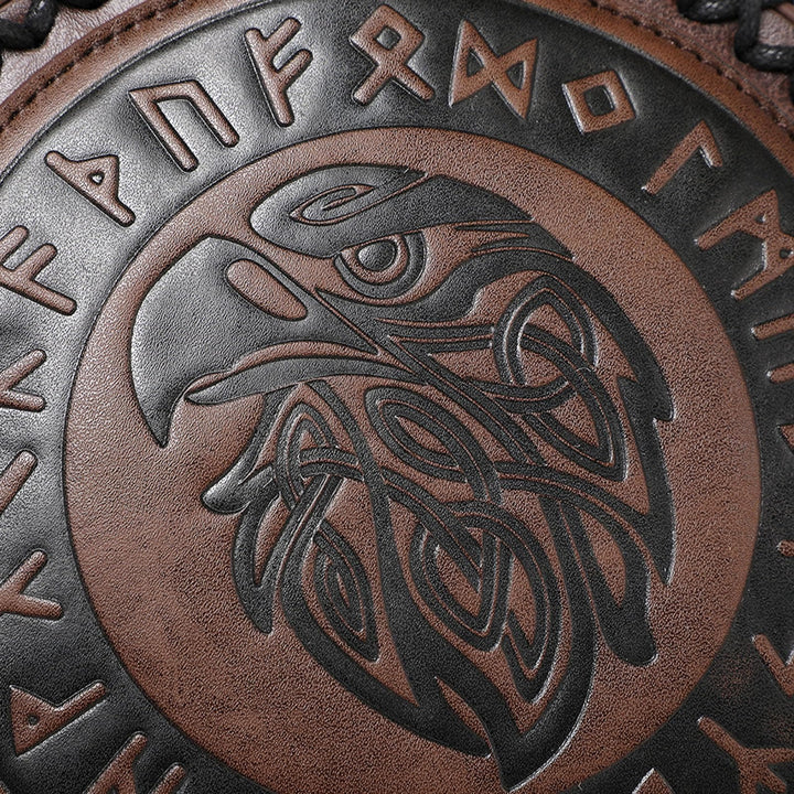 WorldNorse Viking Rune Eagle Umhängetasche mit Prägung - image 5