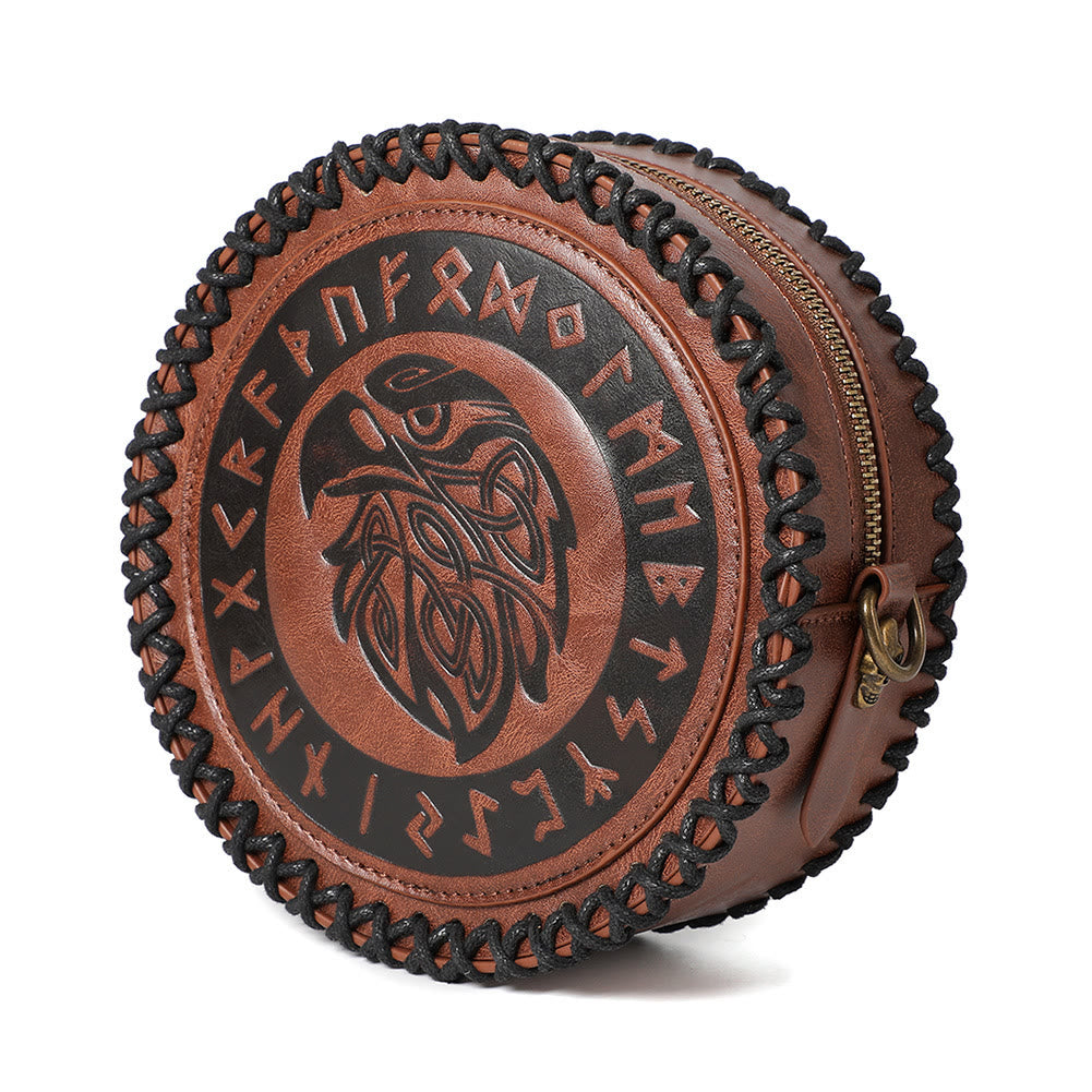 WorldNorse Viking Rune Eagle Umhängetasche mit Prägung - image 12