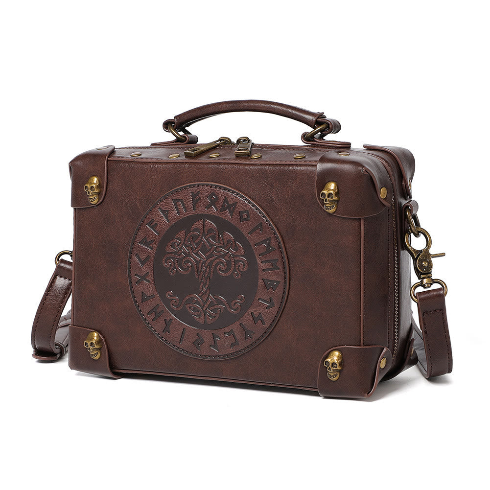 WorldNorse Gothic Tree Of Life Totenkopf Zubehör Umhängetasche - Yggdrasil - image 0