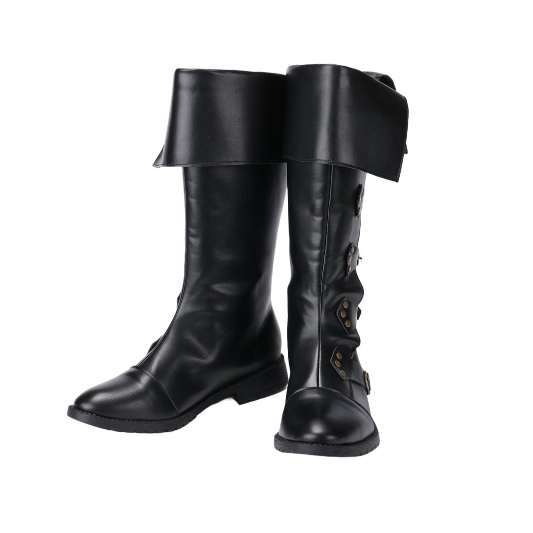 WorldNorse Steampunk-Stiefel mit Schnallendetail und Umschlag - image 1