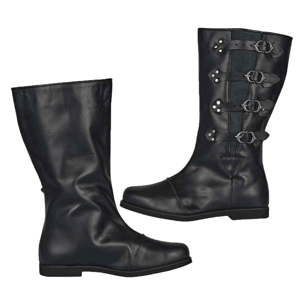 WorldNorse Hohe Lederstiefel mit Nietenschnalle - image 1