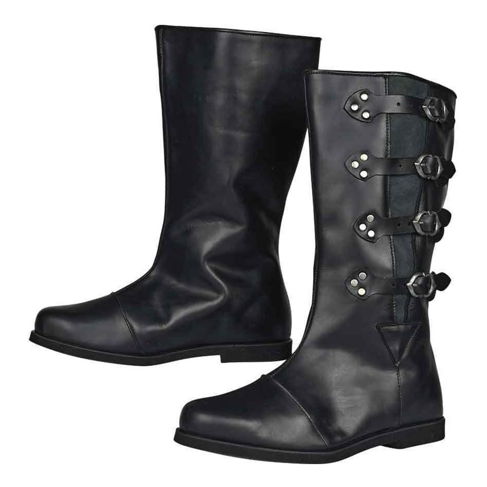 WorldNorse Hohe Lederstiefel mit Nietenschnalle - Schwarz - US 13 - image 0