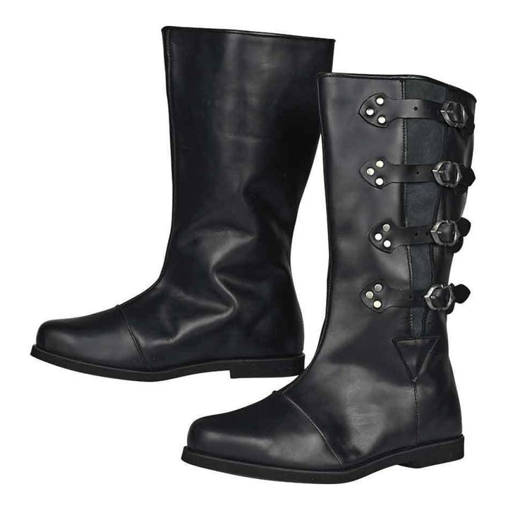 WorldNorse Hohe Lederstiefel mit Nietenschnalle - Schwarz - US 13 - image 0