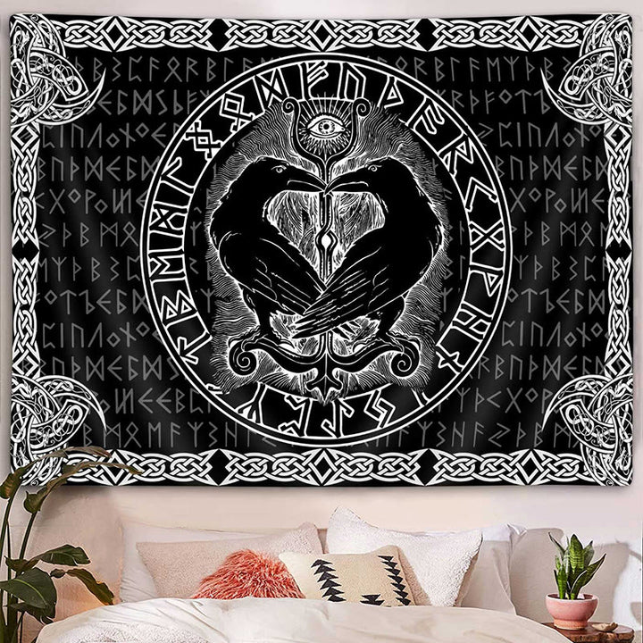 WorldNorse Ravens Herzform Allwissendes Auge Wandteppich - image 4