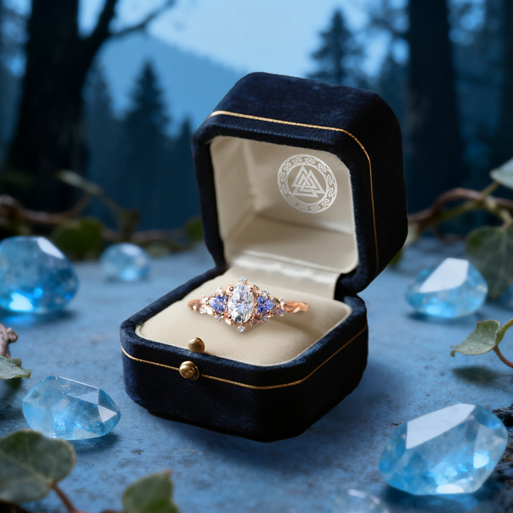 WorldNorse Dawn Leaf Zirkon Ast Ring - image 9