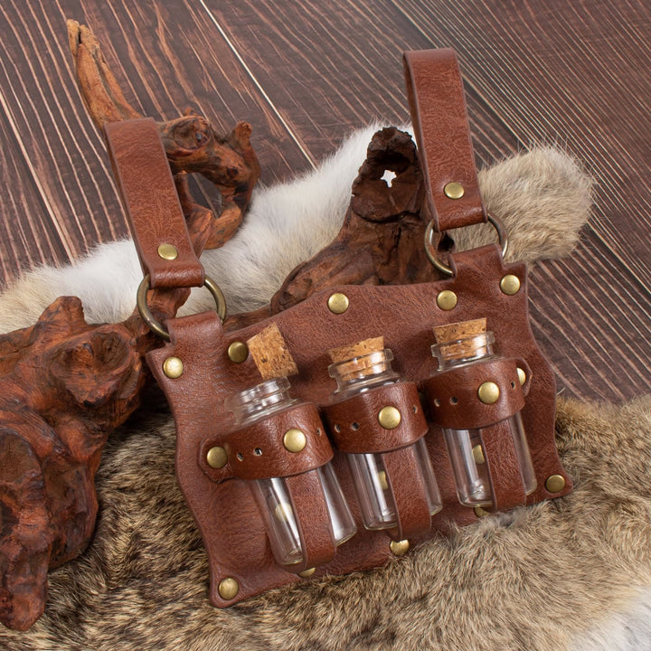 WorldNorse Mittelalterliche Zaubertrankfläschchen-Tasche und Gürtel - image 1